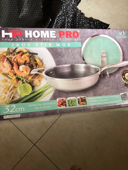Home Pro Stir Wok Wajan Anti Lengket Jasper High Grade Stainless Steel