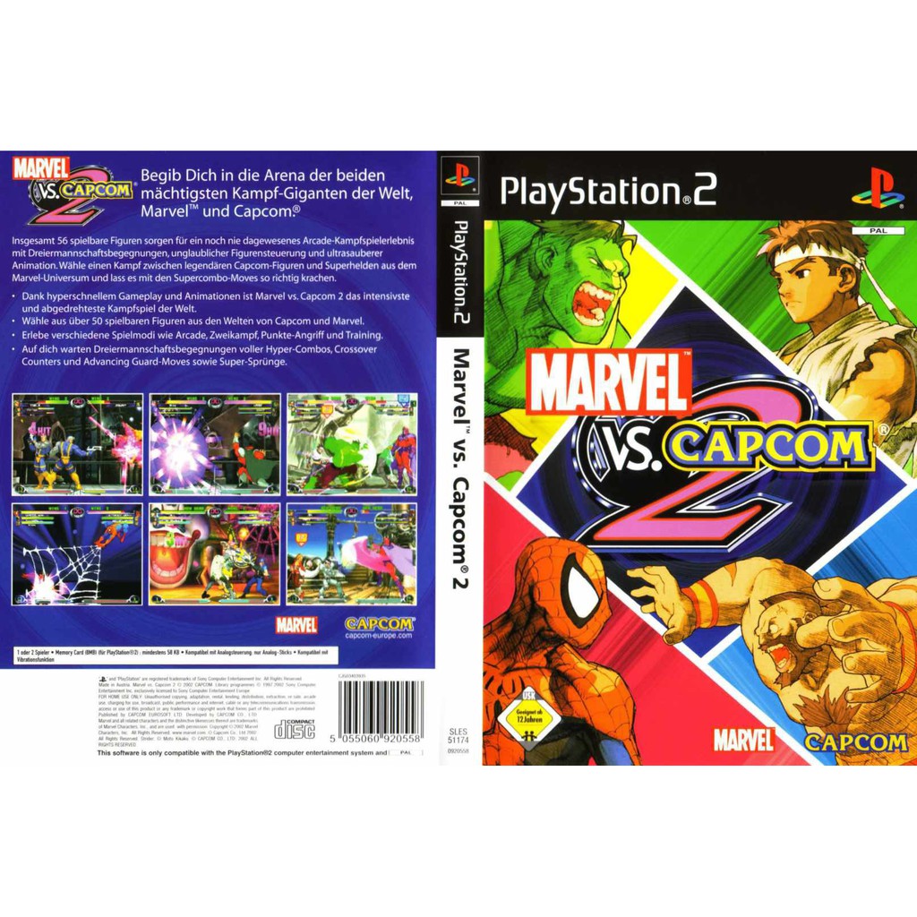 Kaset Ps2 Game Marvel vs capcom 2