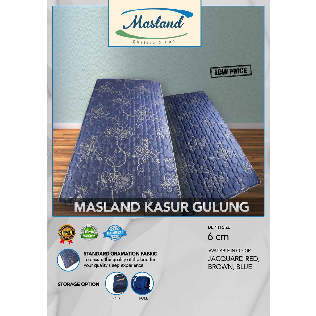 Kasur Gulung Masland Travel Bed Tebal 5cm