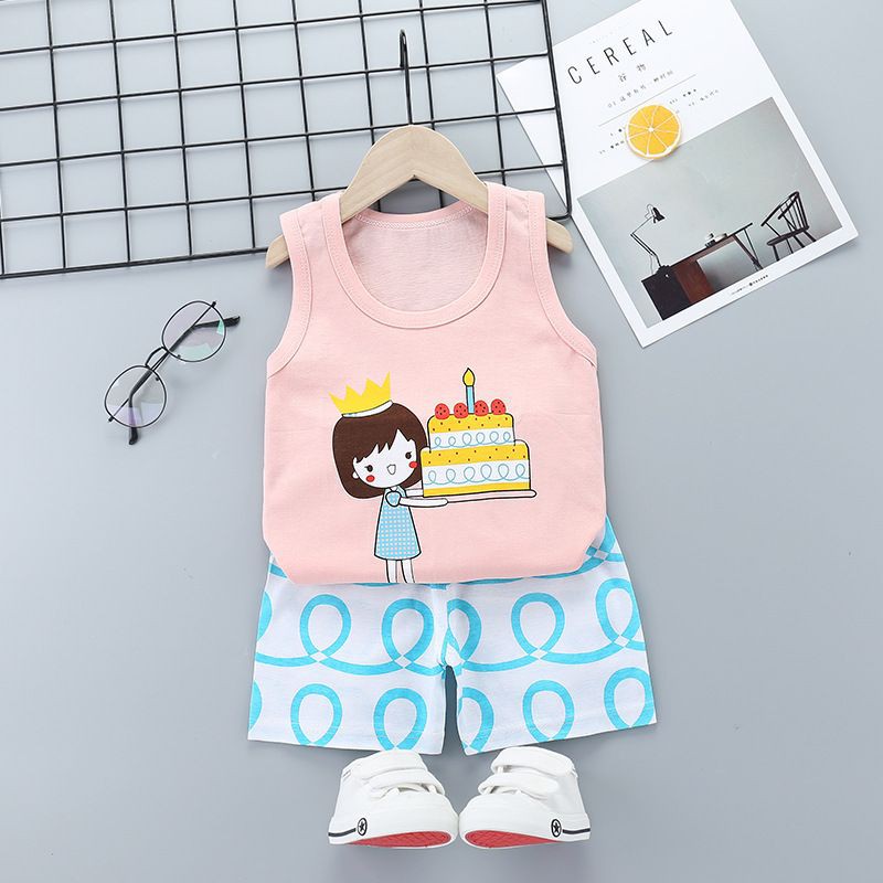 Setelan baju anak import/setelan singlet impor anak/setelan kaos oblong anak/ baju anak import