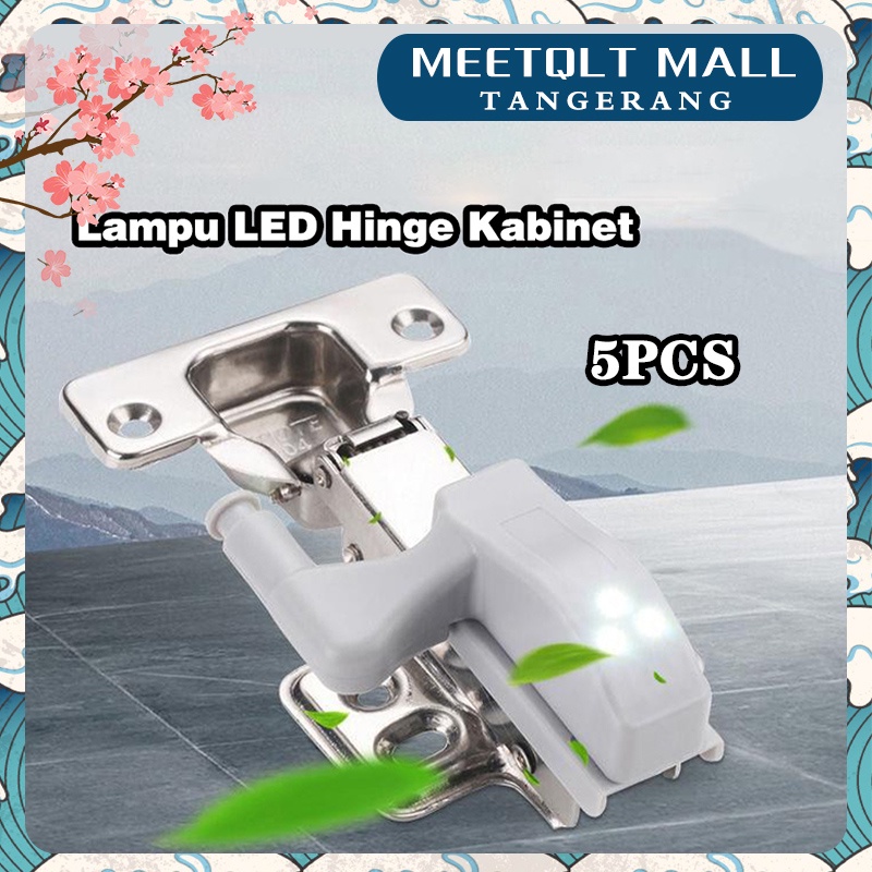 ★5pcs/set Baterai Gratis★Lampu LED Engsel Pintu Lemari Pakaian Laci Nyala Otomatis Cahaya Putih Lampu LED Hinge Engsel