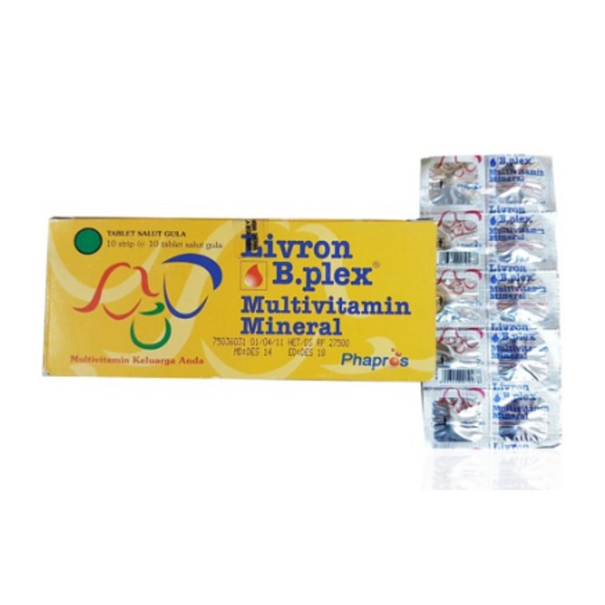 PER STRIP LIVRON B PLEX 10 TAB VITAMIN B COMPLEX, VITAMIN C DAN MINERAL