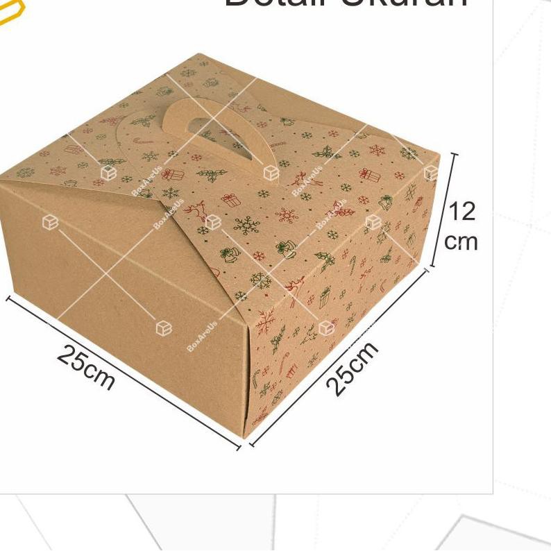 

۝ Box Kue Cake Packaging Natal Christmas Hampers Kemasan Kotak Dus Bolu | 42512 B-Natal ☞