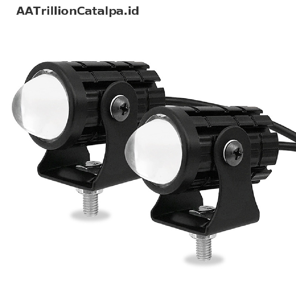 Aatrillioncatalpa Lampu Depan LED Lensa Fisheye Dua Warna Untuk Motor