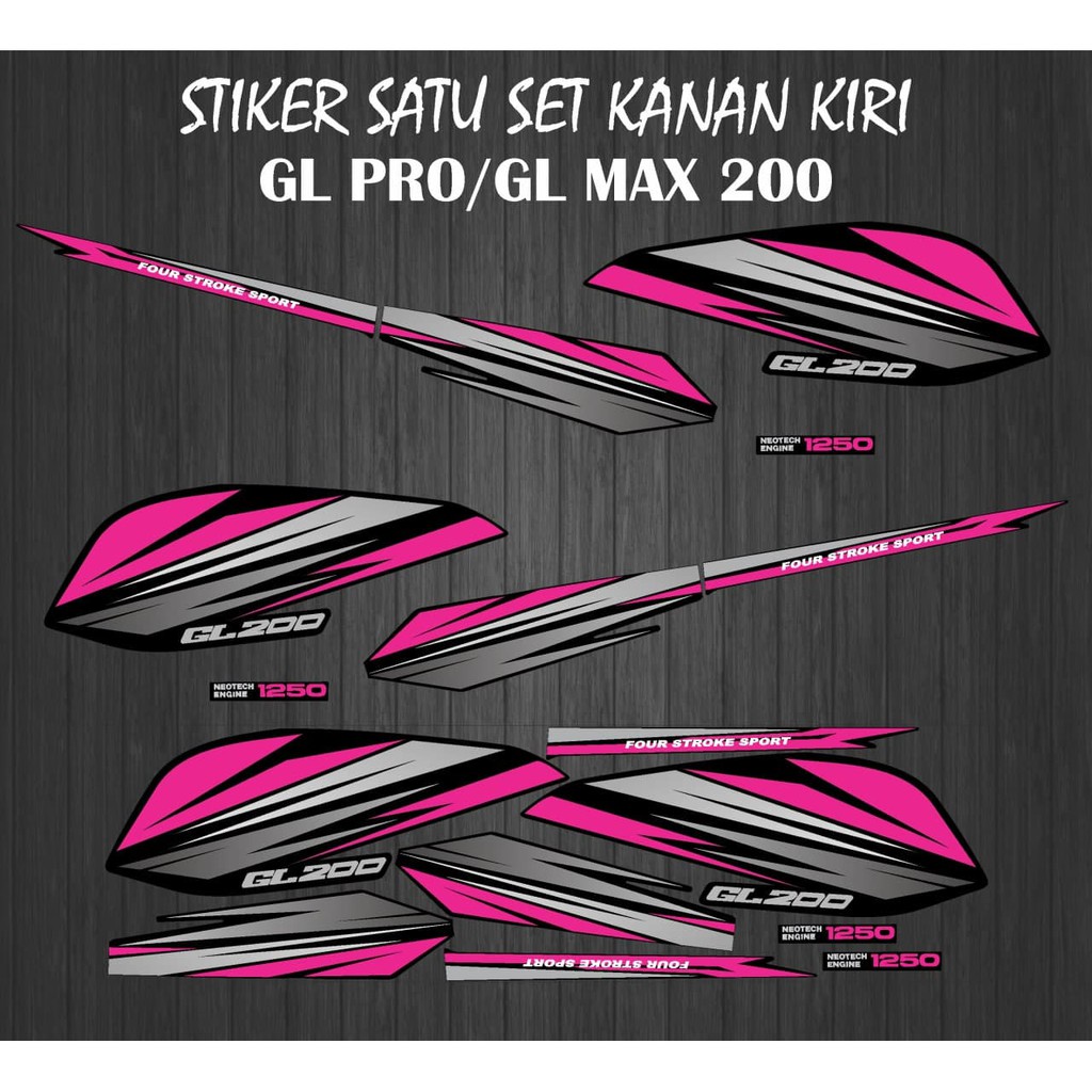 STIKER STRIPING MOTOR GL PRO/GL MAX 200 PART 2
