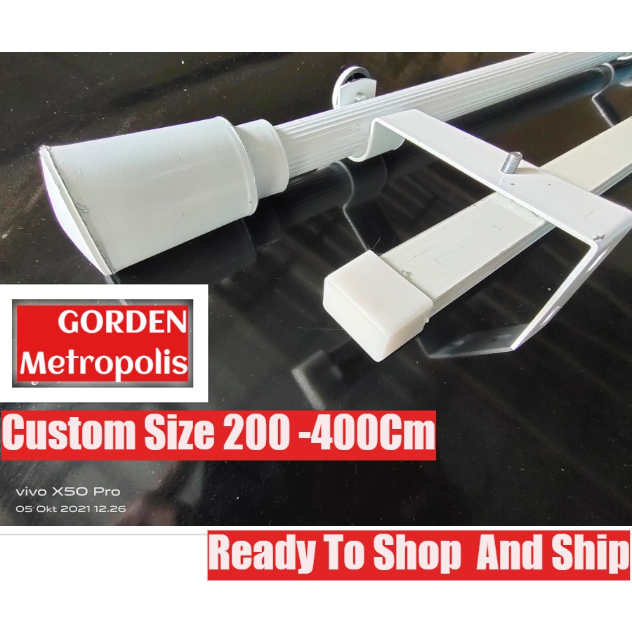 Jual Batang Gorden Meter Custom Size Batang Tiang Besi Gorden Jendela Pintu Model Ulir