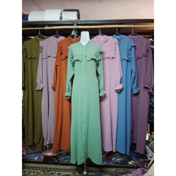 Gamis umima krinkle Wanita BajuDewasa Modis Modern Fashion Muslim