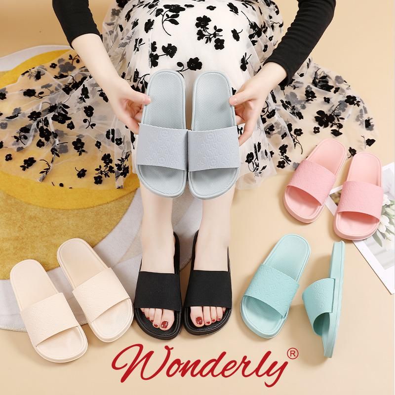 V202-A31 [WONDERLY] Sandal Selop Karet Wanita Sendal Slop Cewek Wonderly Sandal Slides Warna Sandal Slides Pastel Sandal Rumah