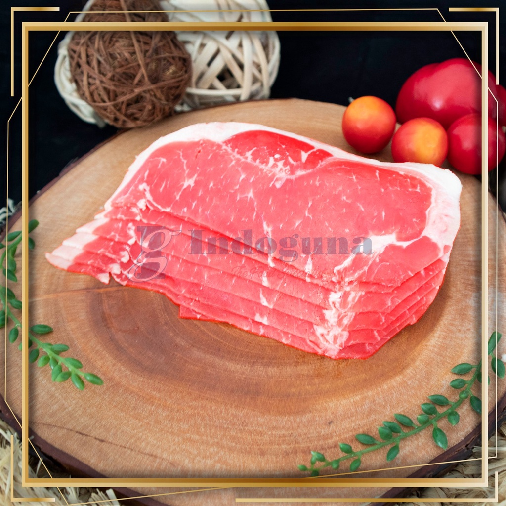 

AUS - Striploin Sliced Hormone Free / Daging sirloin slice