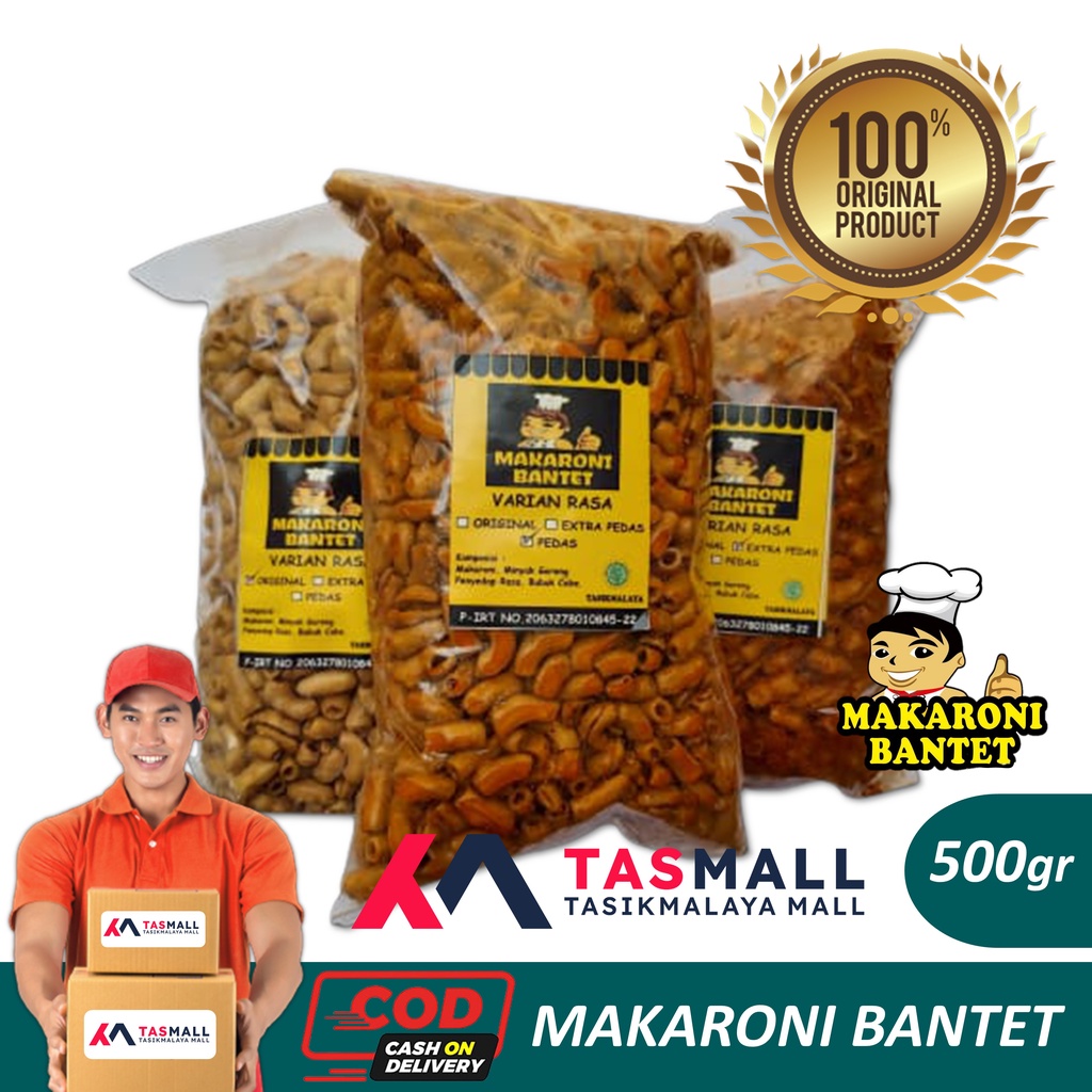 MAKARONI BANTET KILOAN Oleh-Oleh Khas Tasikmalaya kemasan 500gr