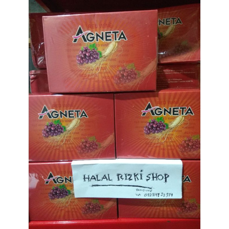 AGNETA RED WINE  jaminan 100% ORIGINAL 1 Box isi 20 sachet PROMO