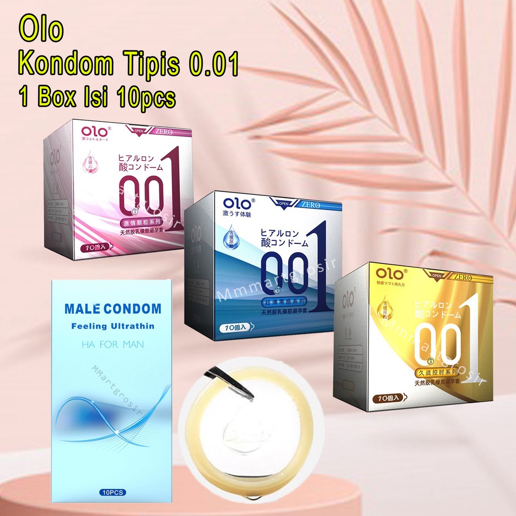 Condom Olo / Kondom performa / Kondom Tipis 0.01 / 1box 10pcs