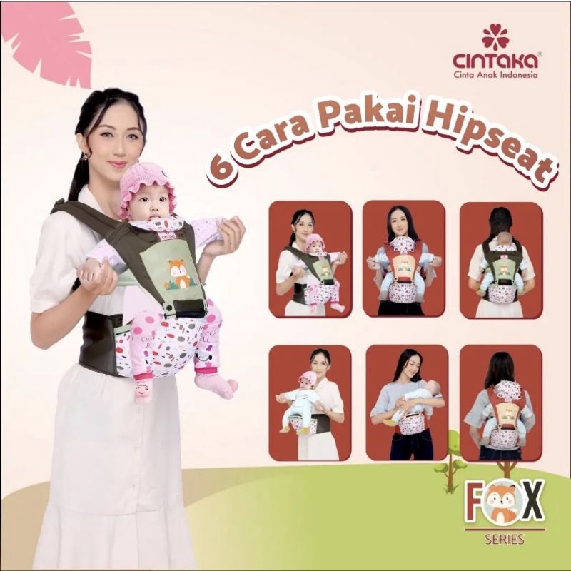 Cintaka Gendongan Bayi Hipseat 6 Posisi Fox Series - CBG 2831