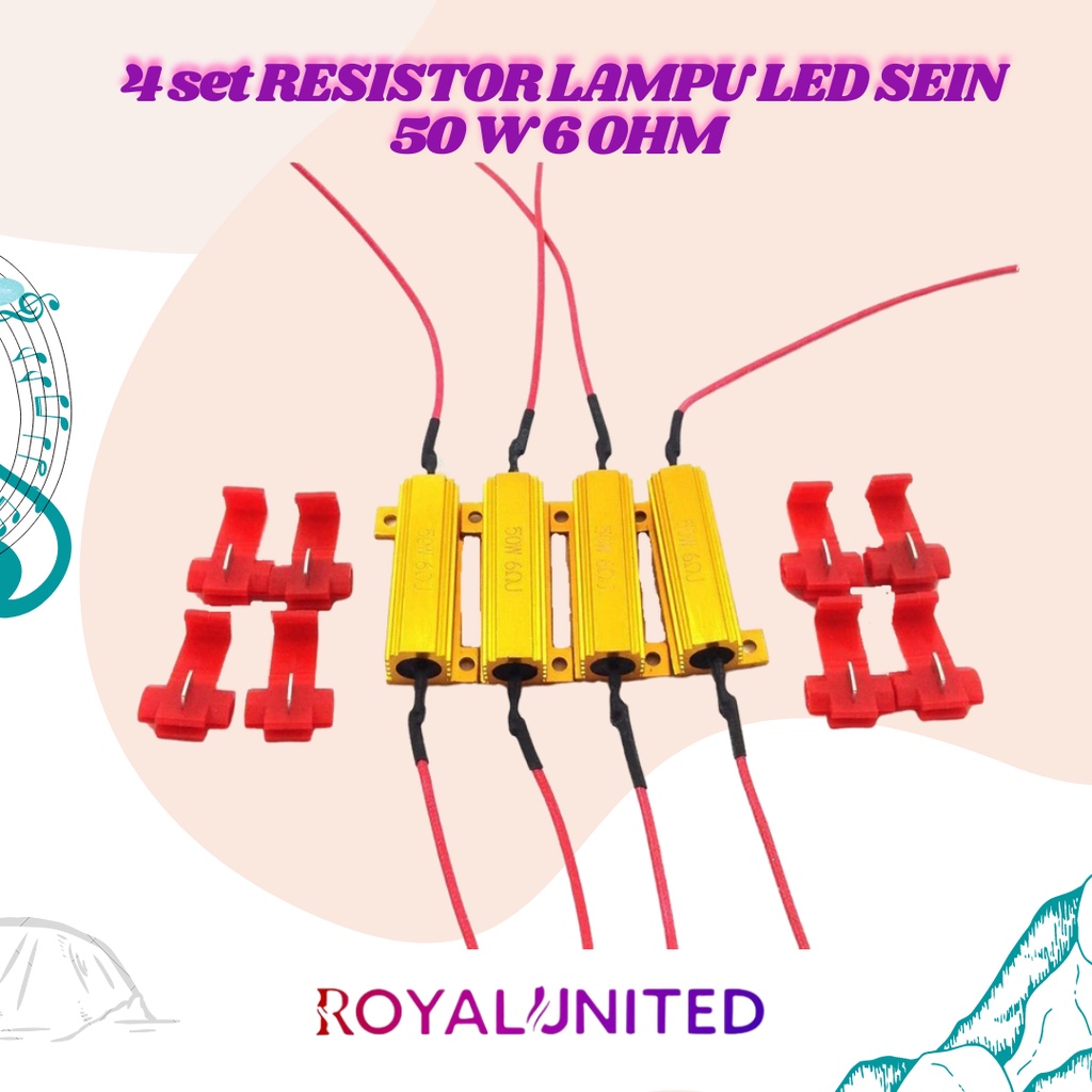 Resistor 50w 6 Ohm Rx24 Untuk Lampu Sein Led