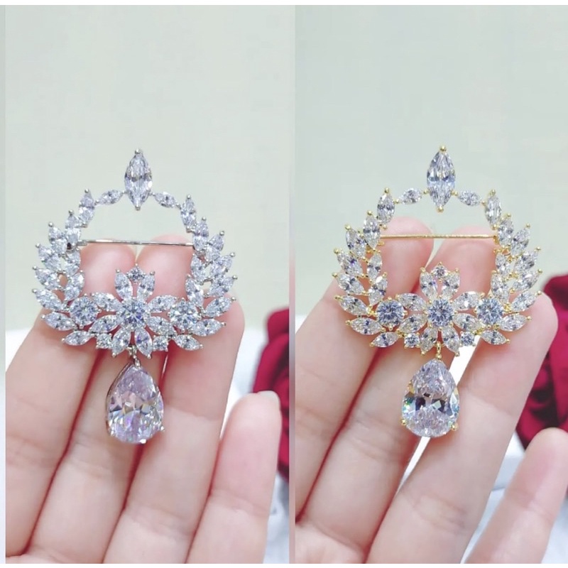 zircon brooch