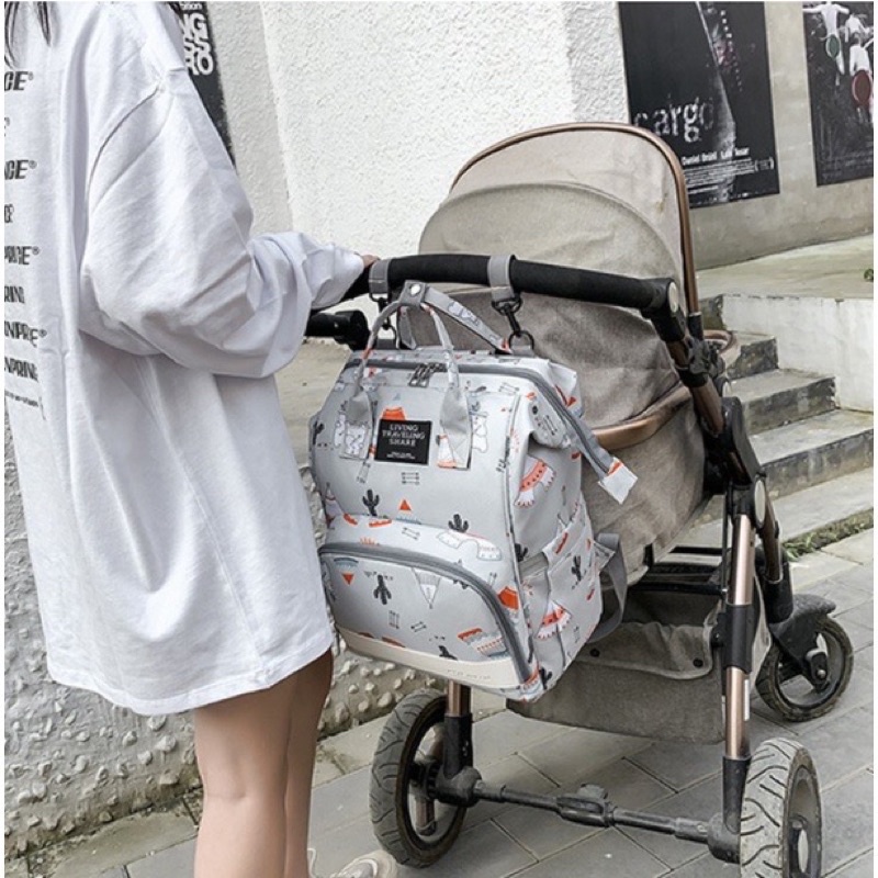 Mommy Bag /Tas Popok /Tas Bayi Ransel Besar WATER RESISTANT perlengkapan Bayi Motif BABY