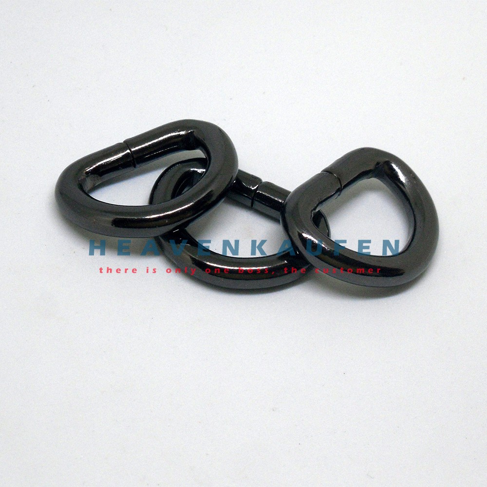 Ring D 2 cm Black Nikel Tebal 4,5 mm Premium Quality