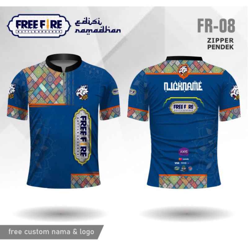 Baju Free Fire Koko Jersey FF Game online baju muslim