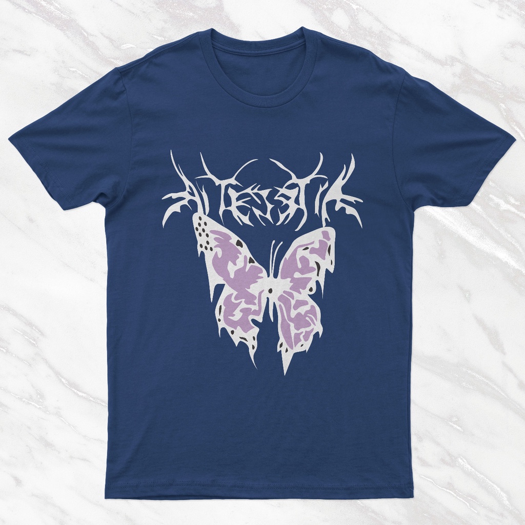 KAOS COUPLE KAOS AESTETIC BUTTERFLY PUPLE PORSTINA/ KAOS COUPLE TEBAL