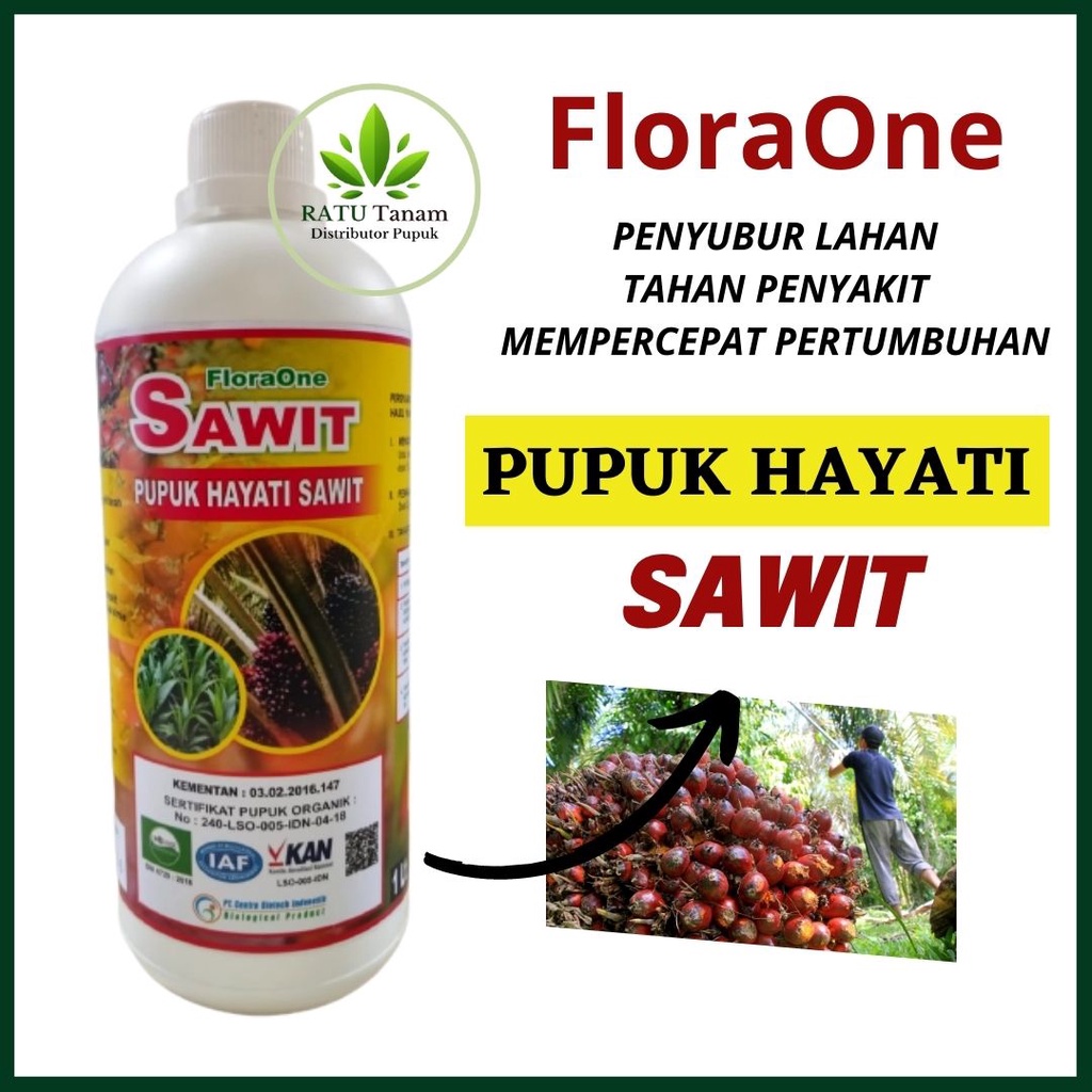 Pupuk Sawit Agar Buah Lebat, Pupuk Sawit Cair, Pupuk Sawit Yang Bagus, FLORAONE SAWIT 1 LITER