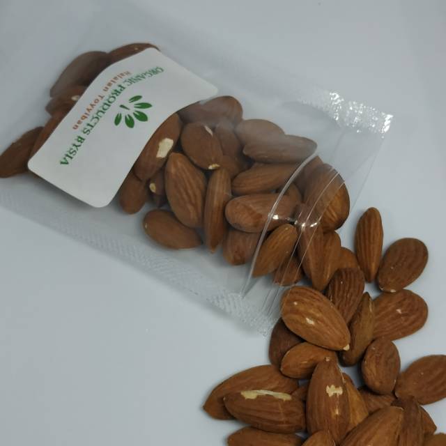 

ORGANIC NATURAL ROASTED ALMOND (KUPAS KULIT)) - KACANG ALMOND PANGGANG