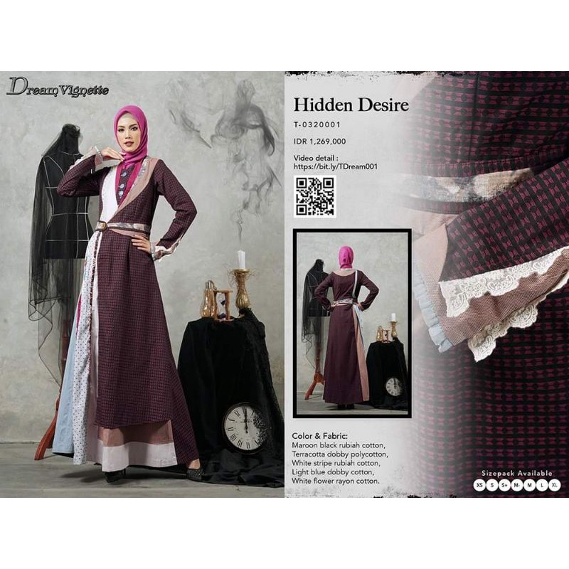 Tuneeca T-0320001 Hidden Desire Dream Vignette Diskon Sale Promo Gamis Long Dress