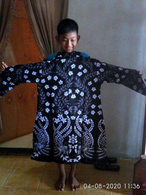 Batik Couple Keluarga Sania Ruffle Ori Ndoro Jowi Dnt Manuk Tarung Putih