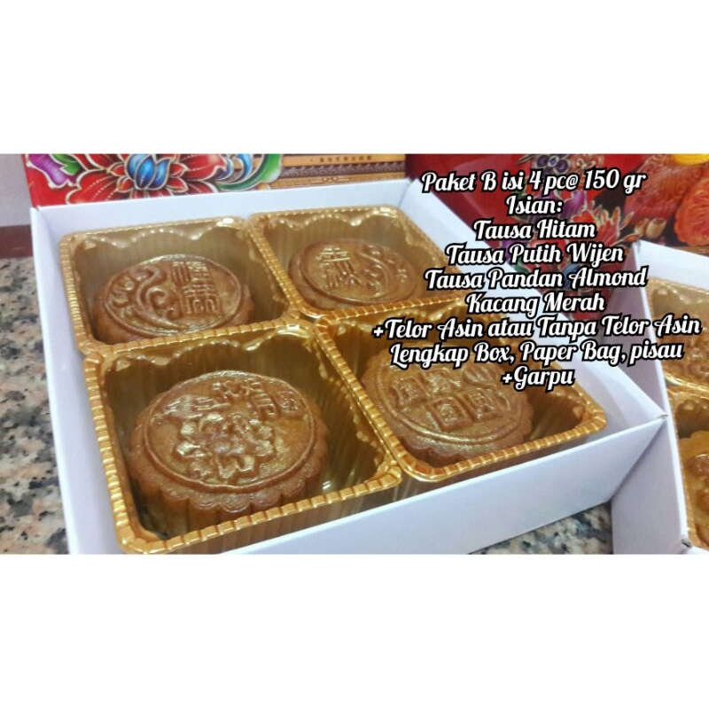 

Moon cake / kue bulan / mooncake premium isi 4 pc polos