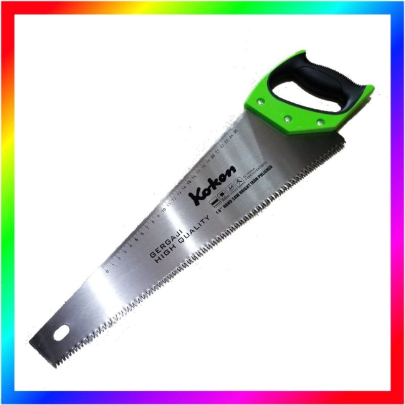 Gergaji kayu KOKON gagang PVC 18" 450mm