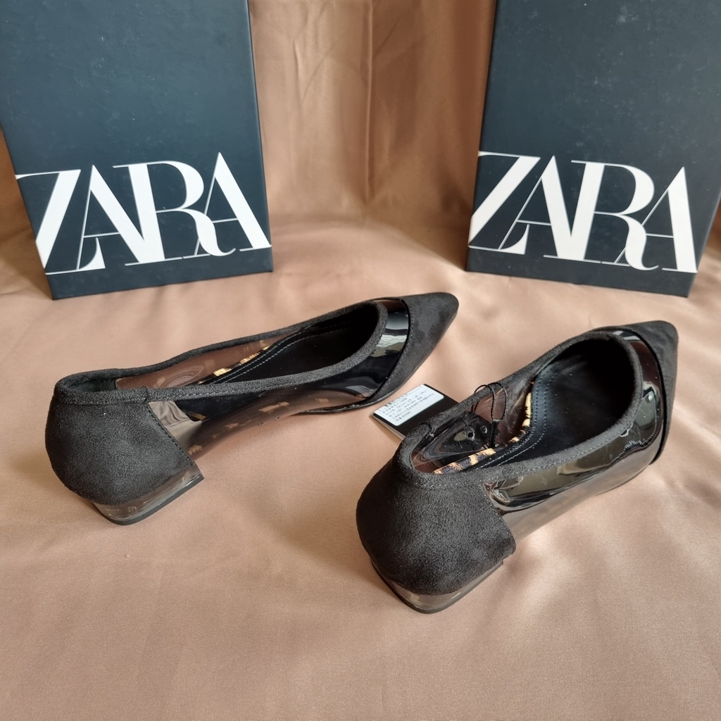 SEPATU ZR WANITA FLATSHOES SUEDE VINYL BALERINA