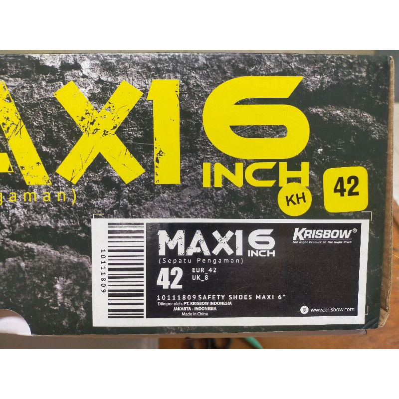 Safety Shoes Krisbow Maxi 6Inc/ Sepatu Safety Krisbow Maxi 6 Inch
