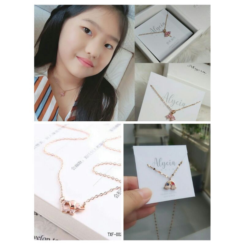 kalung anak alycia anti karat titanium imut lucu