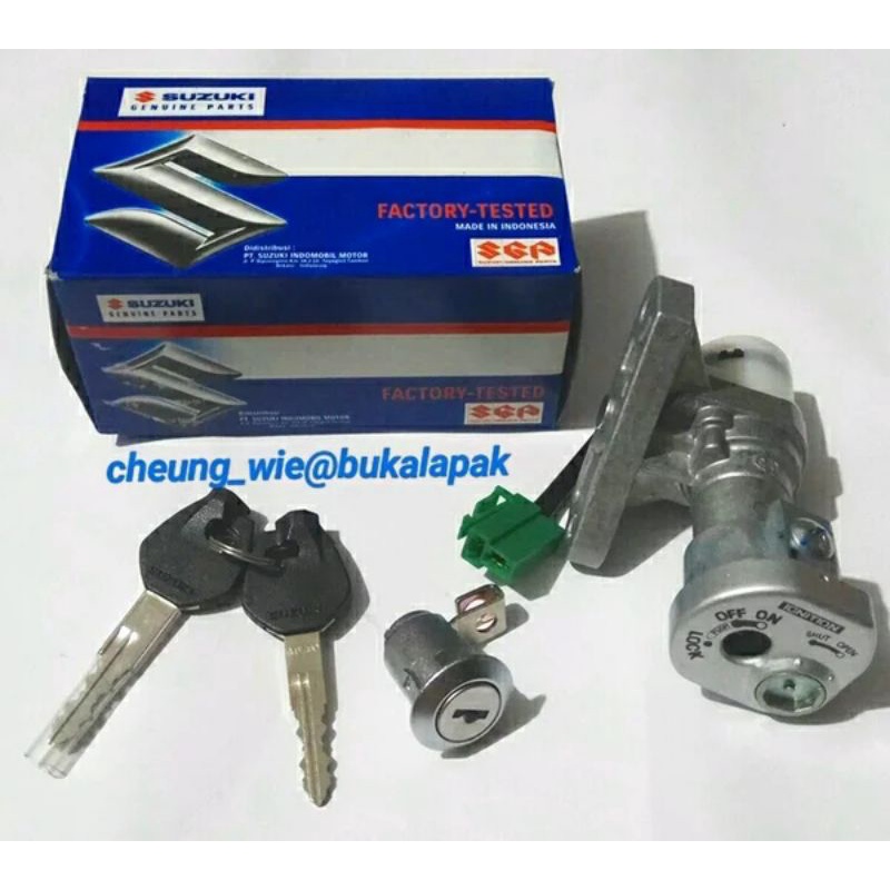 Kunci Kontak Set depan belakang assy Suzuki New Smash 110/Smash 110 NR asli ori Sgp