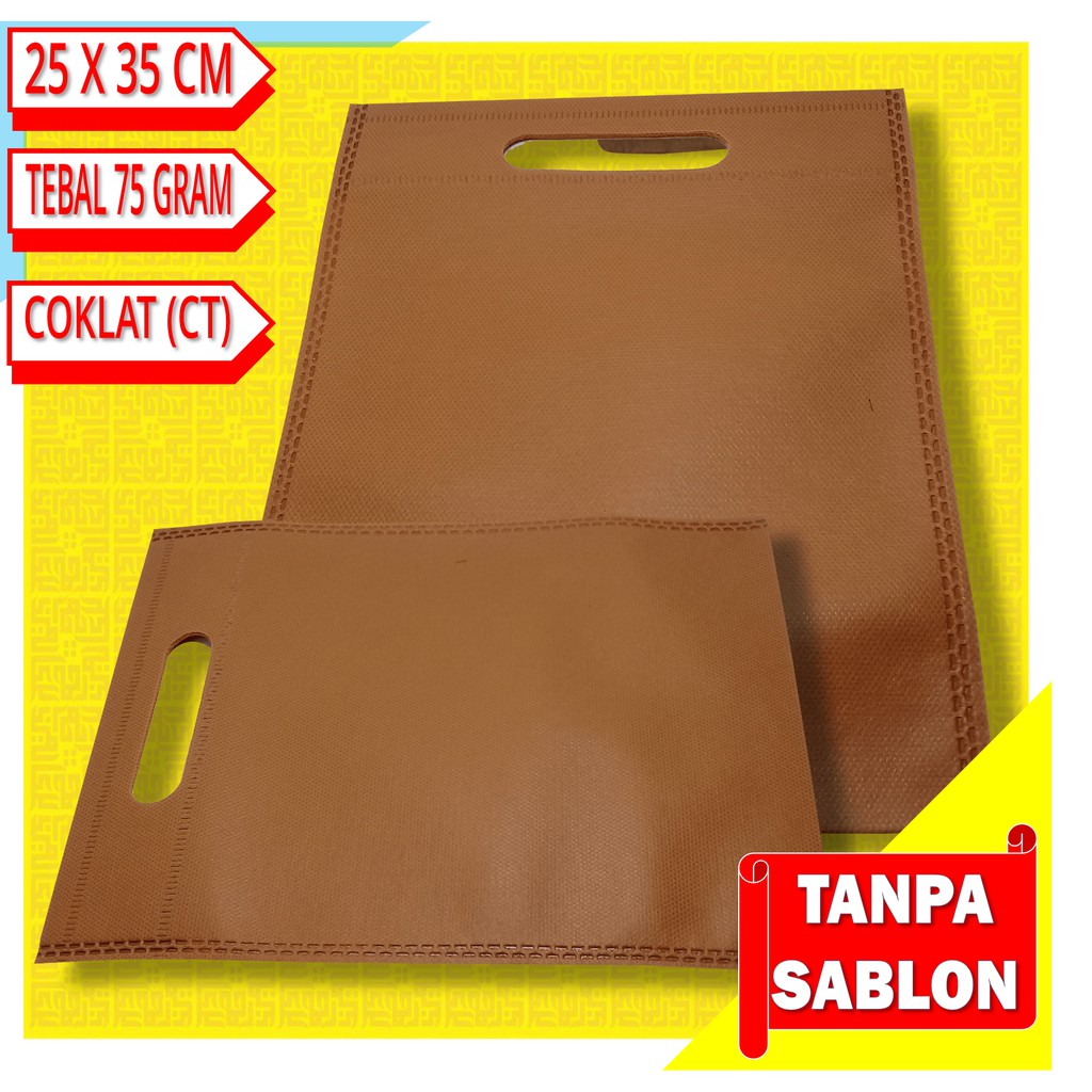 

Tas Spunbond Model Plong 25 x 35 CM Warna Coklat (CT)