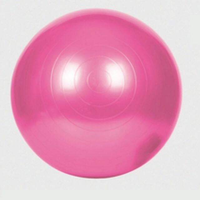 F027 Gym Ball / Bola fitnes / bola yoga Bonus Pompa Tangan-pink