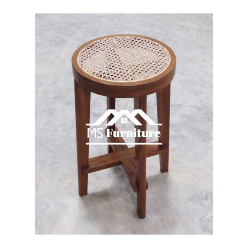 Kursi Stool Rotan / Kursi Cafe Rotan  / Kursi Bar Rotan.