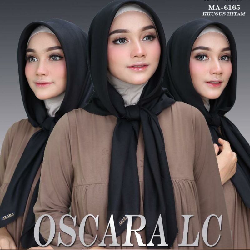 Hijab Polos Segiempat Khusus Hitam Voal Miracle OSKARA | Jilbab Azara Segiempat Khusus Hitam Laser C