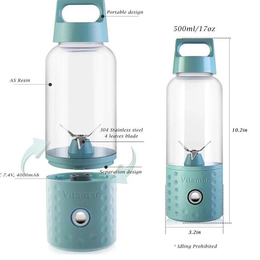 Murah.. Vitamer Portable Blender mini Juicer Cup 500ml 100% Original umtuk buah protein herbalife 37