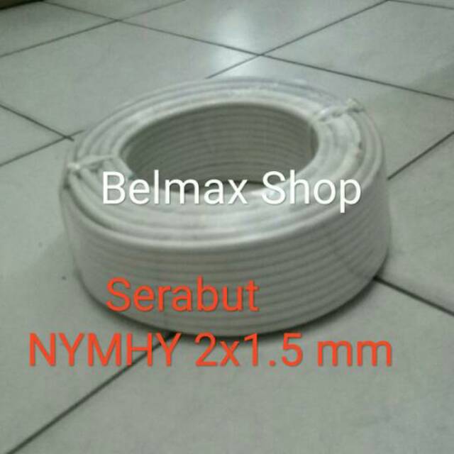 Kabel Serabut 2x1.5 mm ROLL / Kabel Listrik Serabut 2x1.5 mm Rol