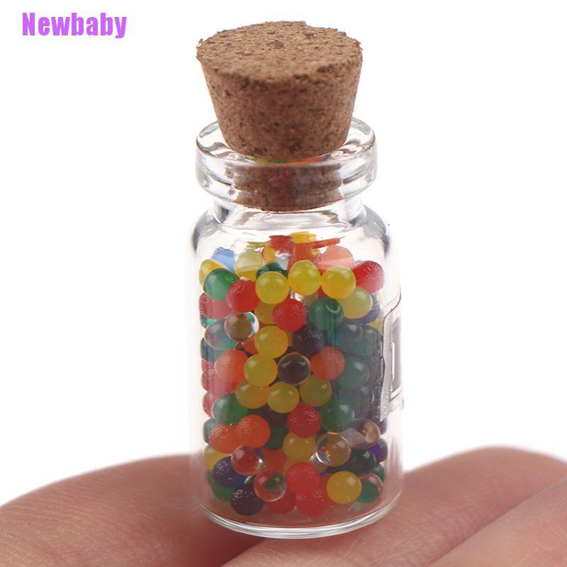 (Newbaby) 10pcs / Set Mainan Miniatur Toples Kaca Bahan Resin Skala 1: 12 Untuk Aksesoris Rumah Boneka