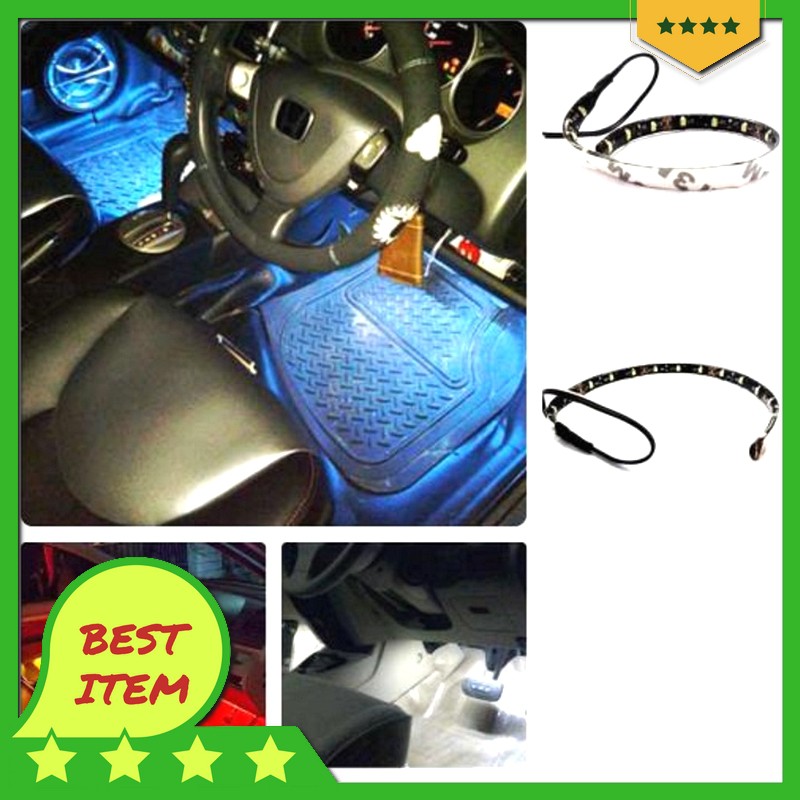 lampu led kolong mobil 2 x 25 cm warna putih biru merah variasi mobil modifikasi racing