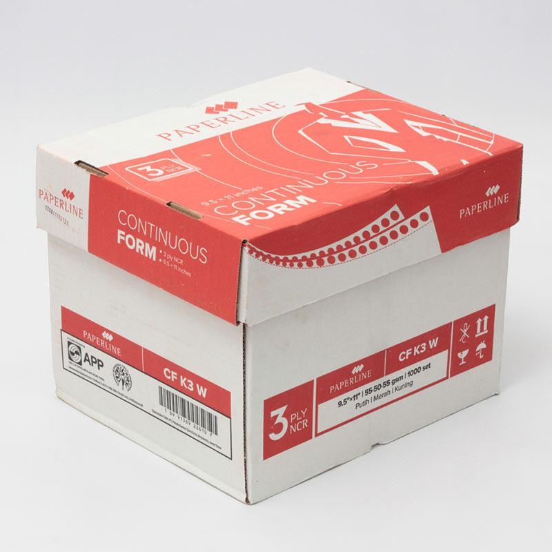 

Kertas Continuous Form 9.5"x11" 3 Rangkap Full K3 Warna Paperline