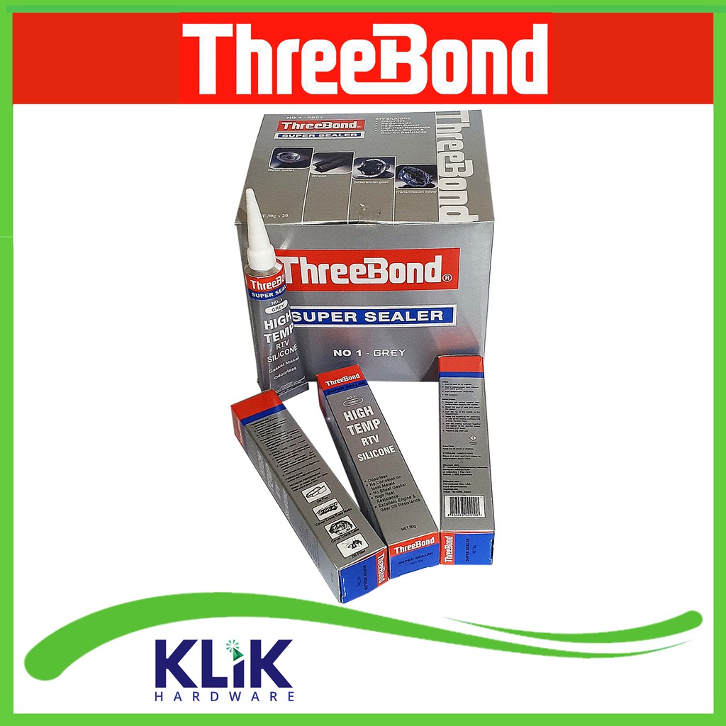 THREEBOND High Temp RTV Liquid Gasket Grey 30 gram Lem Paking Gasket Cair Abu