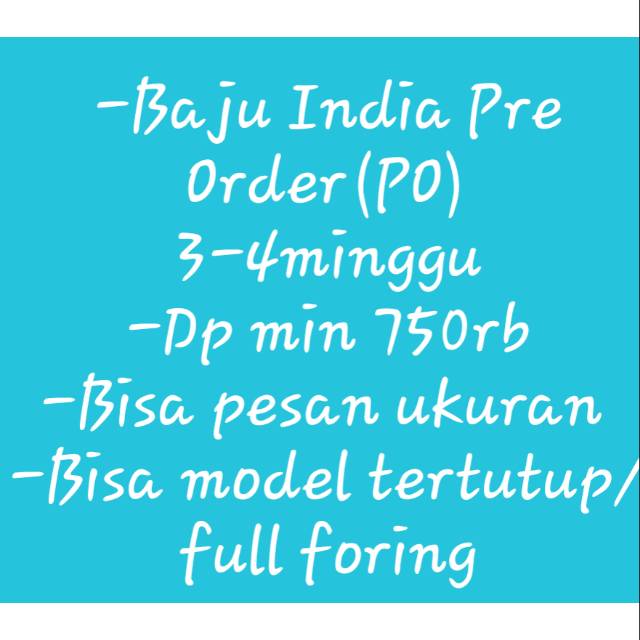Baju india asli 100% PO 3-4minggu