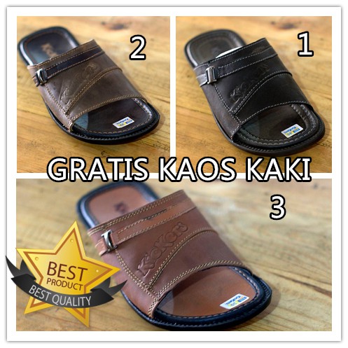 SANDAL PRIA KICKERS SLOPE KULIT SAPI ORIGINAL TERMURAH