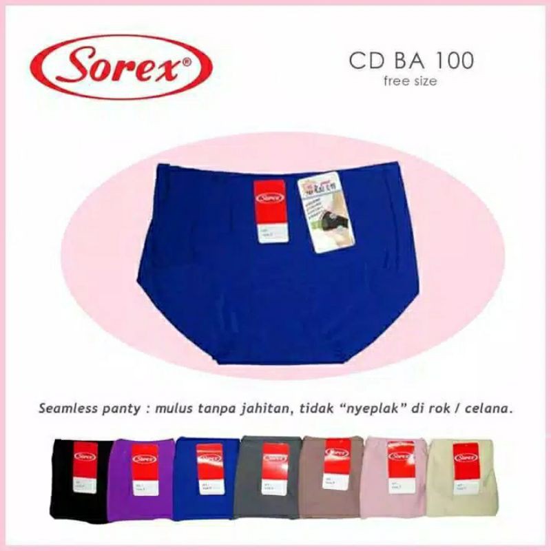 CELANA DALAM WANITA TANPA JAHITAN CD LEMBUT SEAMLESS SOREX BA 100 DIJAMIN MURAH