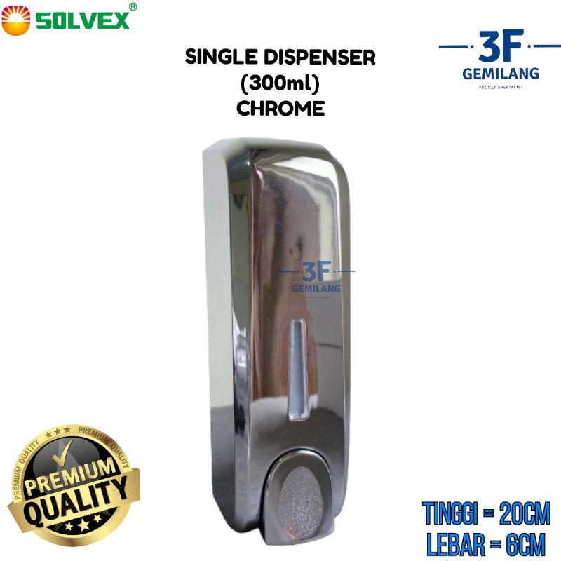 Solvex - SOAP DISPENSER SINGLE - Tempat Sabun Cair - PREMIUM QUALITY