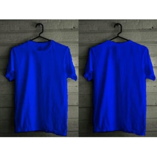 Kaos Polos Biru Bca