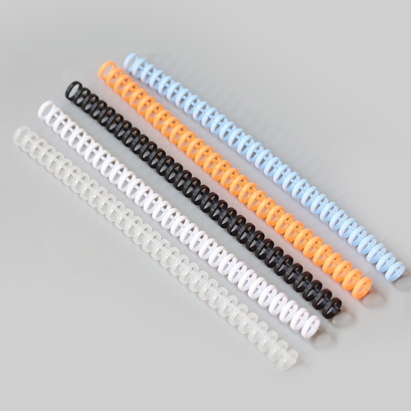 【Theredsunrisesiwy.id】5pcs 30 Hole Loose-leaf Plastic Binding Ring Spring Spiral Rings Office Supplies