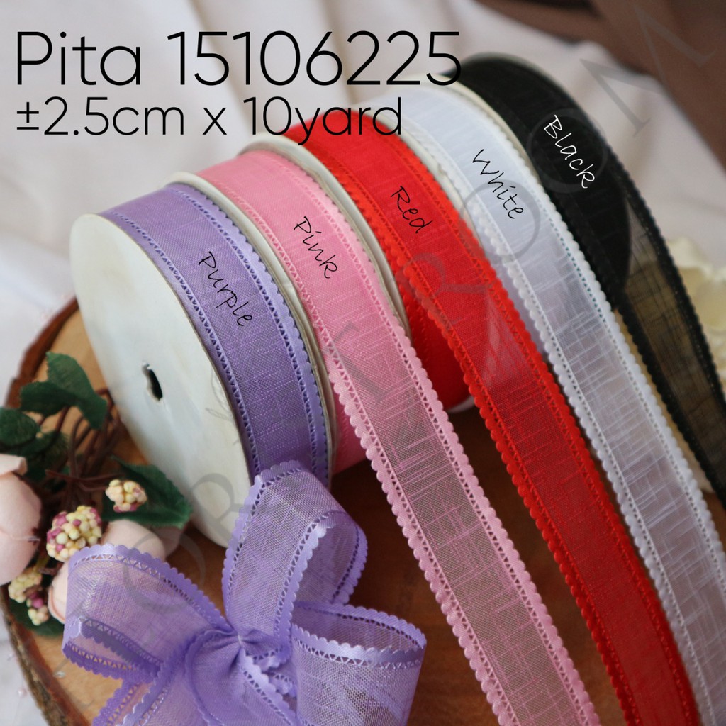 

Pita 15106225 ±2.5cm x 10Yard - Barang Florist – Kado – Hadiah -Bunga - Hampers